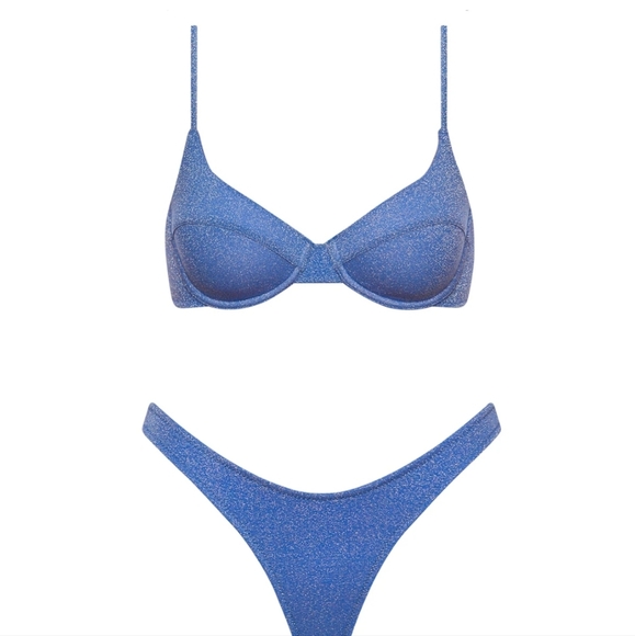 Blue sparkle normal Bathing suit bottom - Picture 4 of 4